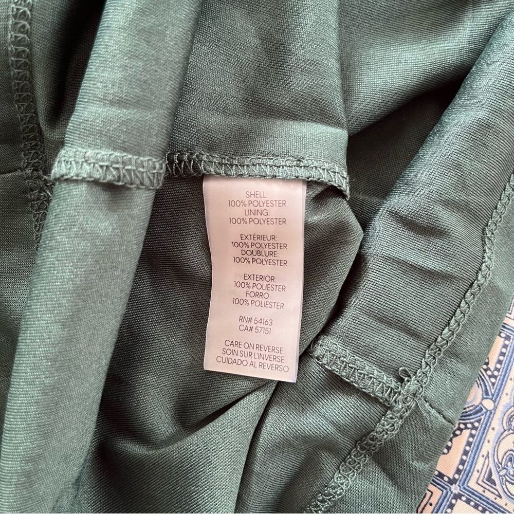 Tommy Hilfiger Emerald Green Faux Wrap Midi Dress Puff Sleeve Glitter Dot - Picture 8 of 16